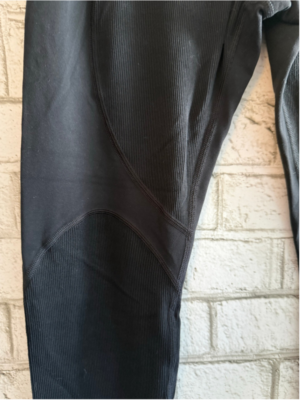 Athleta Rise Up Rib 7/8 Tight in Powervita, BLACK SIZE Small high rise - Picture 6 of 12
